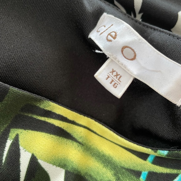 Cleo XXL leaf print midi dress - Picture 5 of 6